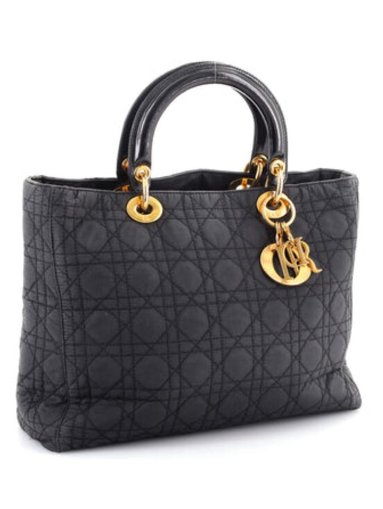 Dior Handbags - Christian Dior Lady Dior Cannage Quilt Nylon Bag